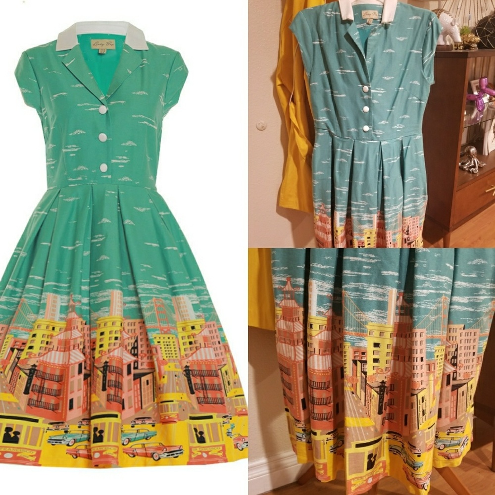 Lindy Bop San Francisco dress 14 uk us l/xl